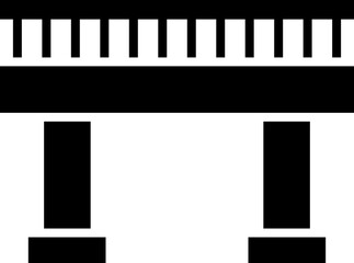 Bridge icon in flat style.