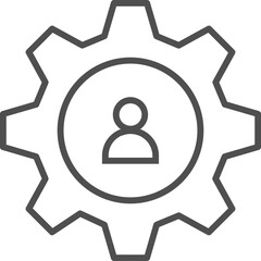 User setting icon in flat style.