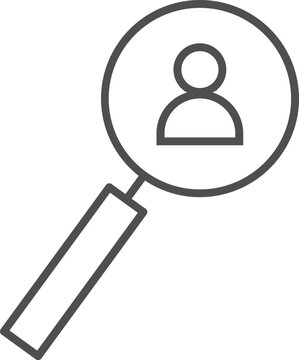 recommend clip art: job search icon in line art.