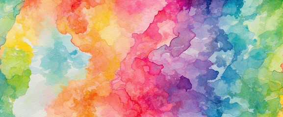 Fototapeta na wymiar watercolor abstract background shows alluring and enchanting rainbow colors