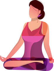 Young Girl in Relaxation (Sukhasana) pose.