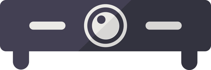 Illustration of projector icon in black color.