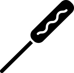 Frankfurter icon in b&w color.