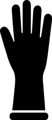 Hand gloves icon in flat style.