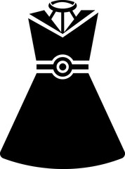 Vector illustration of sleeveless dress icon.