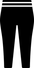 B&W illustration of pant and jeans icon.