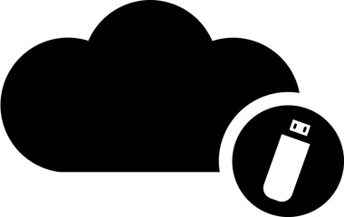 Cloud storage data drive icon or symbol.