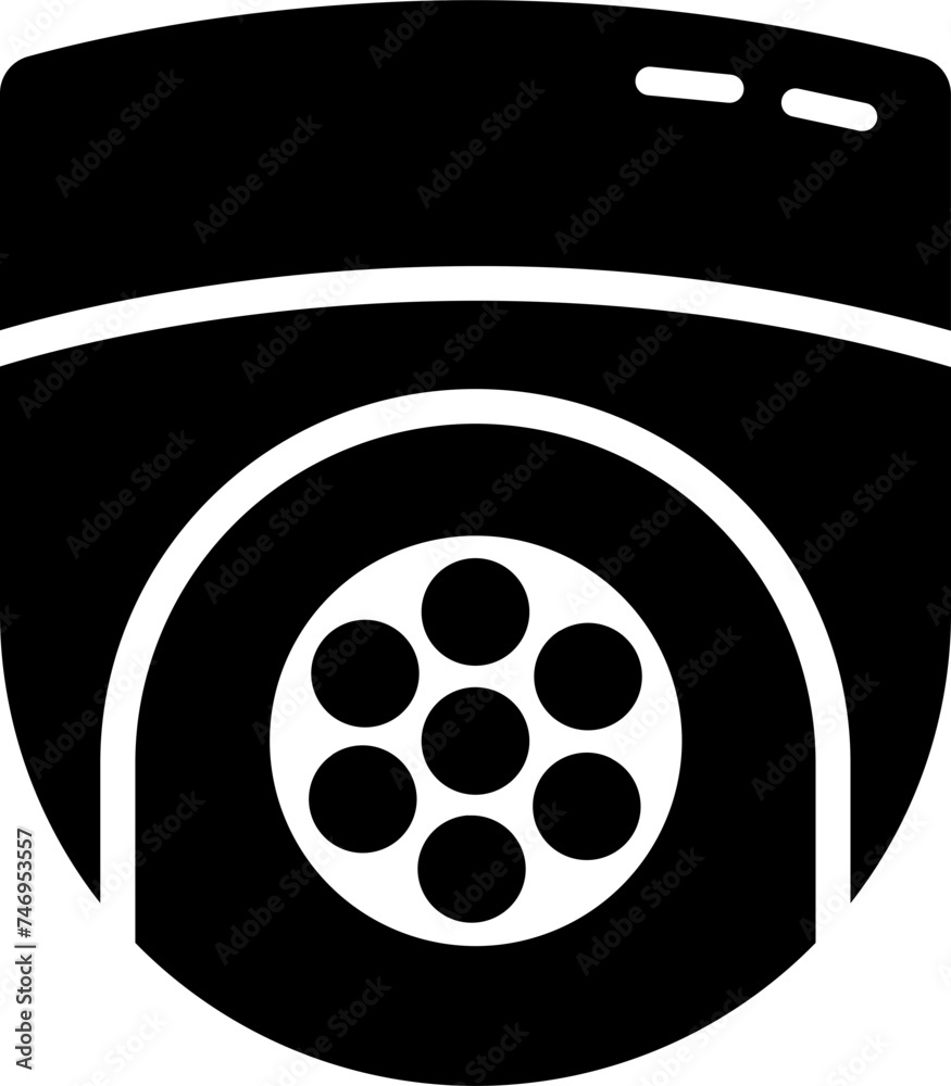 Poster vector illustration of cctv camera icon.