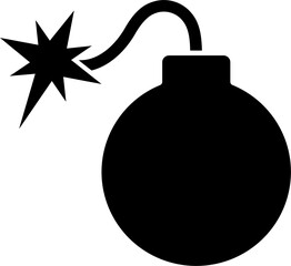 Bomb icon in black color.