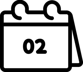 Two date calendar icon in thin line art.
