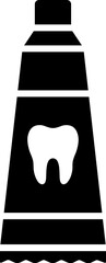 Toothpaste glyph icon or symbol.