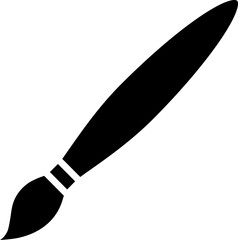 Glyph illustration of paint brush icon in flat style.