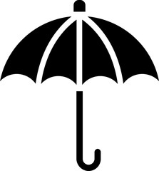 B&W illustration of umbrella icon.