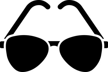 Illustration of goggles glyph icon.