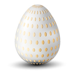 Isolated easter egg on white background.