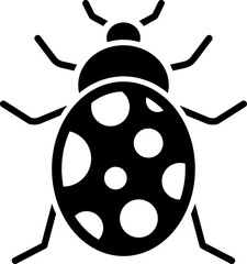 Obraz premium B&W illustration of bug icon.