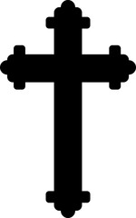 Jesus cross sign or symbol in black color.