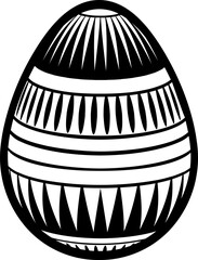 Easter egg glyph icon in b&w color.