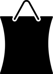Carry bag icon in black color.