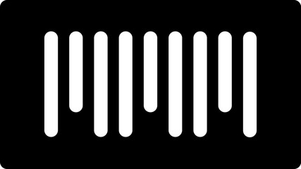 Glyph bar code icon or symbol.