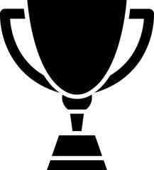 Flat style trophy cup icon.
