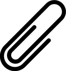 Isolated paper clip icon or symbol.