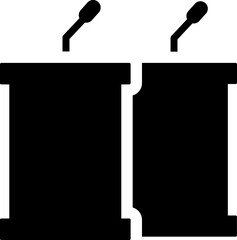 B&W podium speaker glyph icon.