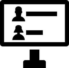 Candidate ranking graphic icon in glyph style.