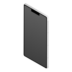 Isometric illustration of smartphone icon.