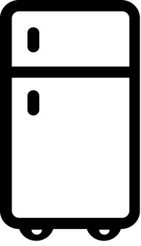 recommend clip art: Isolated refrigerator icon in flat style.