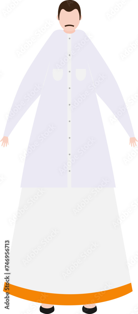 Poster vector illustration of south indian man.