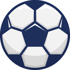 Football soccer ball element on white background.