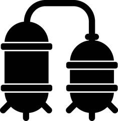 Refinery icon in flat style.