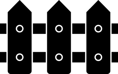 Flat style fence icon or symbol.