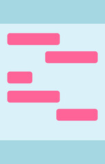 Obraz premium Dialog box or message icon in blue and pink color.