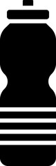 Water bottle glyph icon or symbol.