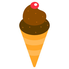 Vector illustration of ice cream cone icon.