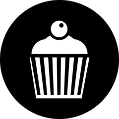 Vector illustration of cupcake icon.