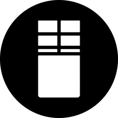 Glyph chocolate icon in flat style.