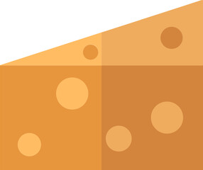 Flat style cheese icon in brown color.