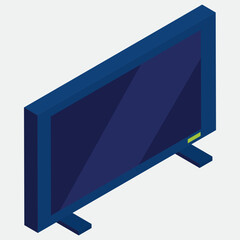 Television element in isometric style.