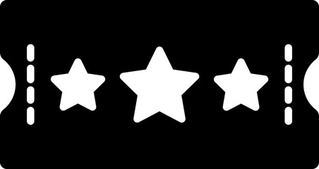 Vector illustration of ticket in b&w color.