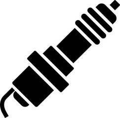 Spark plug icon in b&w color.