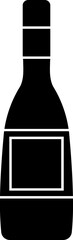 Obraz premium Champagne bottle glyph icon or symbol.