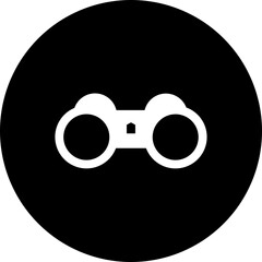 Glyph binoculars icon or symbol.