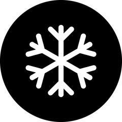 B&W illustration of snowflake icon.