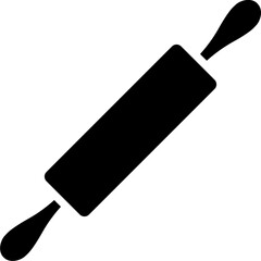 Rolling pin icon in black color.