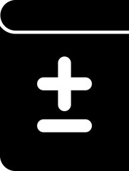 Medical book icon in b&w color.