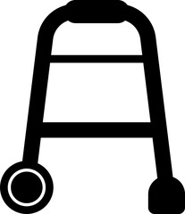 Walking frame icon or symbol.