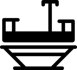 Stretcher icon in flat style.